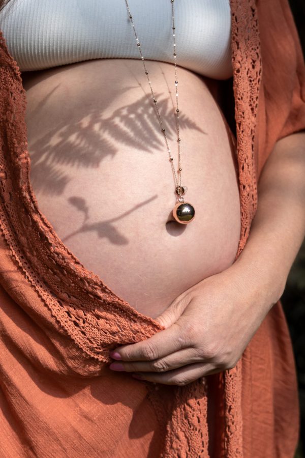 ProudMama Bola Olivia Rose Gold Chain Ροζ Χαλαζίας