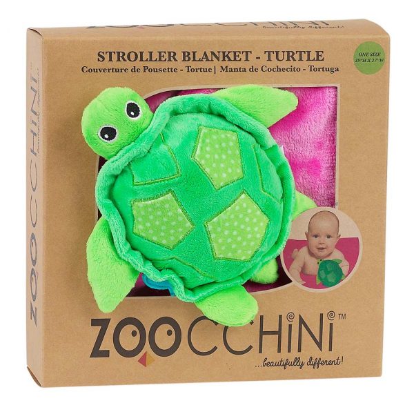 STLR_BLKT_Turtle_14004_2 Zoocchini Stroller Blanket - Turtle