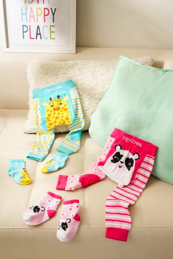 Grip+Easy Crawler Pants & Socks Set - Panda