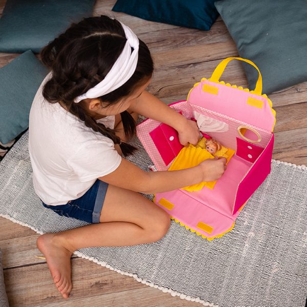 Fabric HOME "Lovely Doll's House. Yellow"