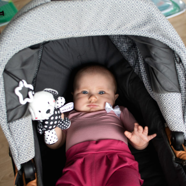 Λούτρινο Κρεμαστό Αρκουδάκι Black/White