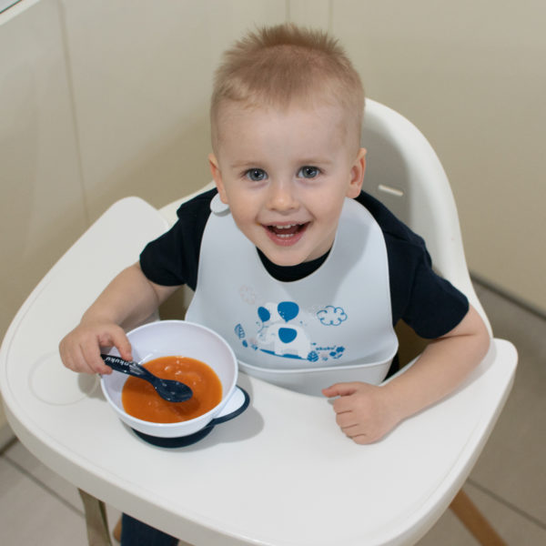 Μπολάκι με βεντούζα και κουτάλι Navy