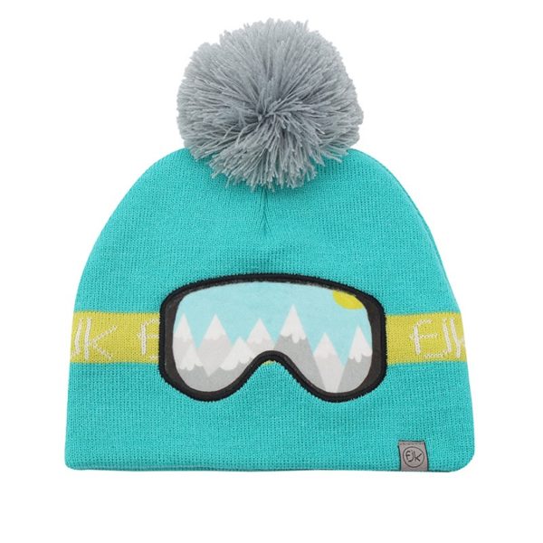 FlapjackKids πλεκτό σκουφάκι γυαλιά του σκι - Τυρκουάζ