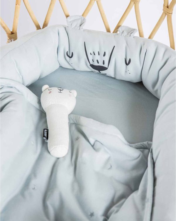 Minene Πολυχρηστικό Μαξιλάρι – Snuggly Snake Cotton Light Blue Bear