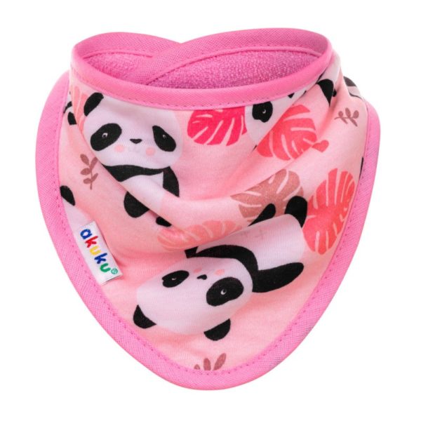 Baby triangle bib/scarf  - Pink Panda