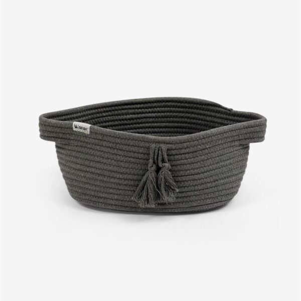 Minene Μικρό Καλάθι από Σχοινί Ανθρακί Minene Μικρό Καλάθι από Σχοινί Ανθρακί