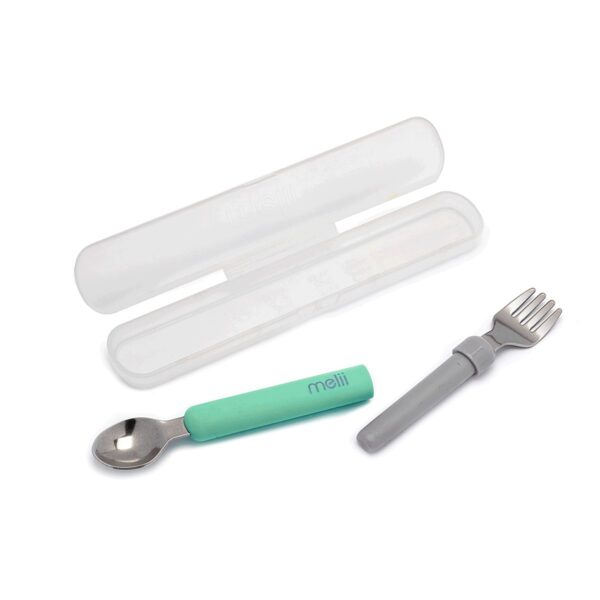 Melii - Spork On the Go (σε θήκη) - Mint/Grey