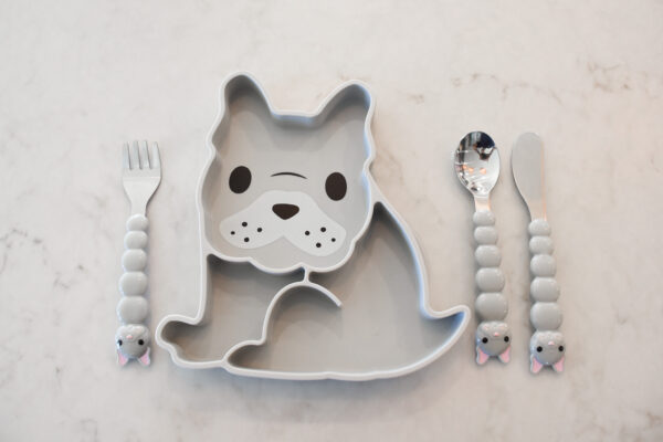 Melii - Πιάτο σιλικόνης με βεντούζα Βulldog