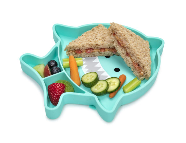 Melii - Πιάτο σιλικόνης με βεντούζα Shark