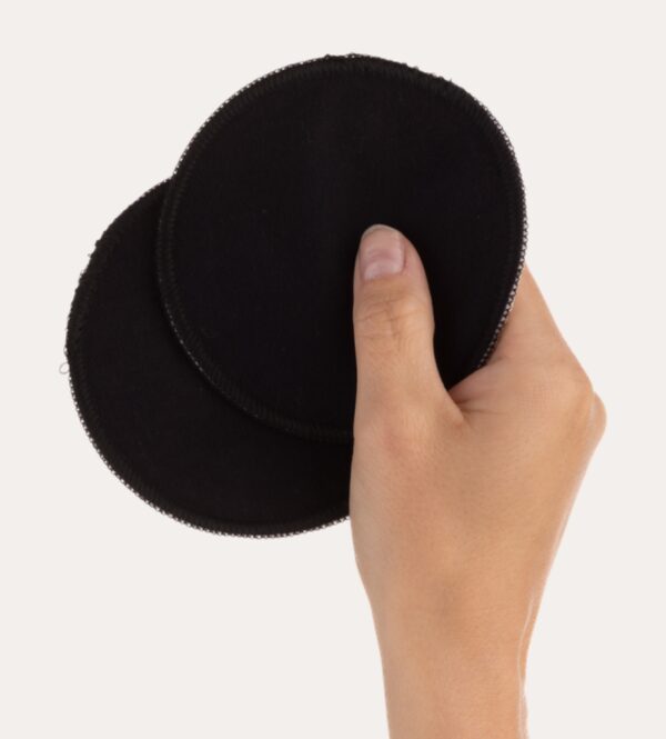 Carriwell Επιθέματα πλενόμενα 100% βαμβάκι (μαύρο) (Σετ 6)