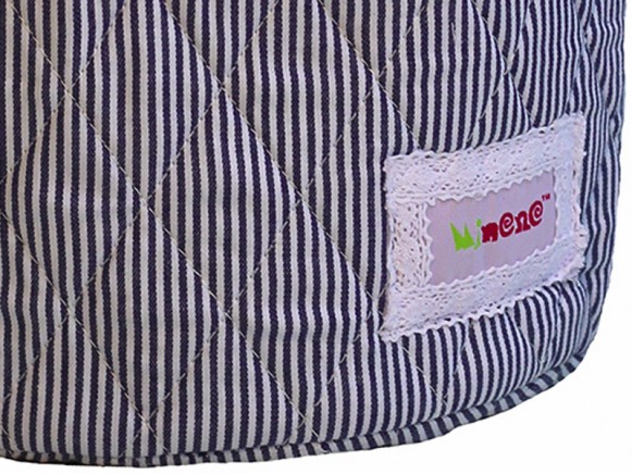 Minene - Μεγάλο Καλάθι Αποθήκευσης Μπλε Navy Ριγέ