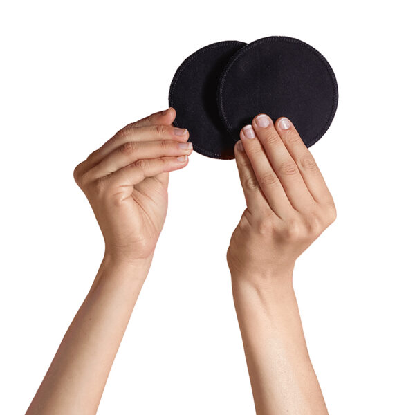 125_Washable Breast Pads_BLK_NM_F1_LRW Carriwell Επιθέματα πλενόμενα 100% βαμβάκι (μαύρο) (Σετ 6)