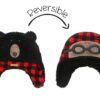 Flapjackkids Σκουφί 2-4 Διπλής Όψης Black Bear/Aviator