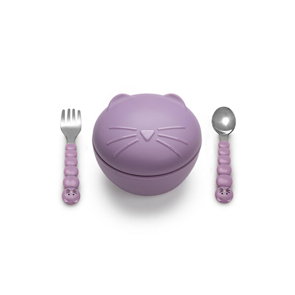 Melii - Σετ φαγητού σιλικόνης Cat