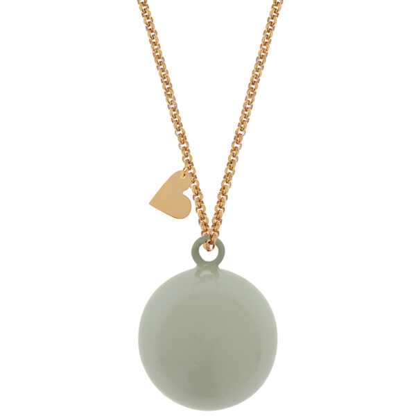 Proud Mama Bola pregnancy necklace Grey/Mint