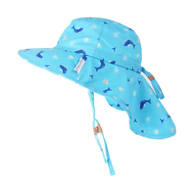 Flapjack Cape Sunhat UPF50+ Blue Whale/Octopus