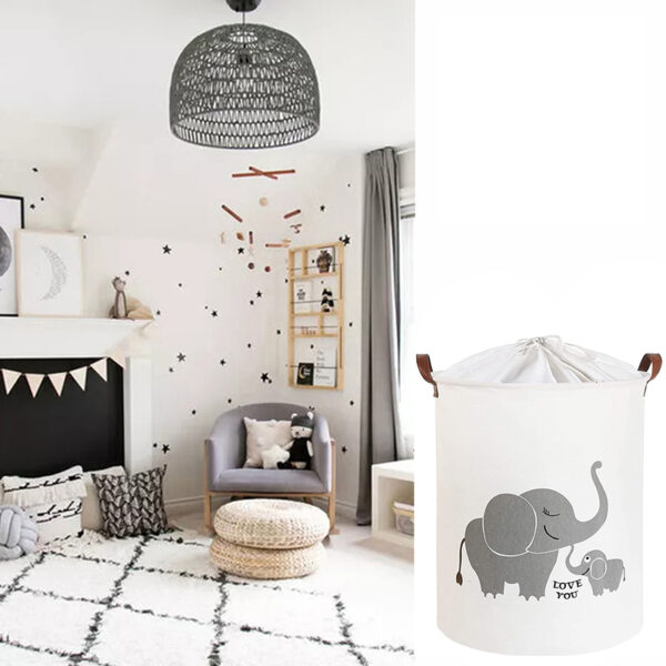 Sipo  Πολυχρηστικό Καλάθι με κορδόνι Ελεφαντάκι 43 L