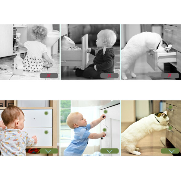 Μαγνητική ασφάλεια συρταριών/ντουλαπιών 4τμχ