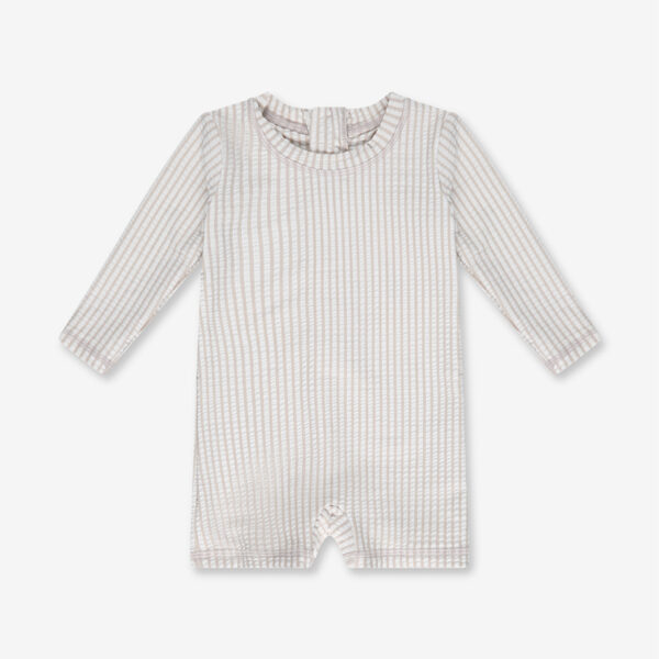 Minene - Ολόσωμο Μαγιώ με Μανίκια UV Stone Stripes (6-24 μηνών)