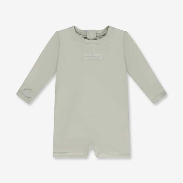 Minene - Ολόσωμο Μαγιώ με Μανίκια UV Olive (6-24 μηνών)