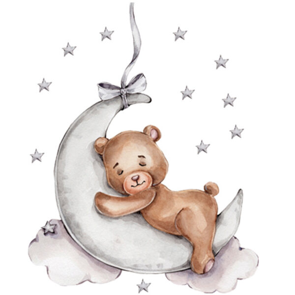 Sipo Wall sticker teddy bear on themoon