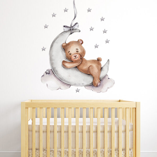 Sipo Wall sticker teddy bear on themoon
