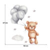 Sipo Wall sticker teddy bear with balloons
