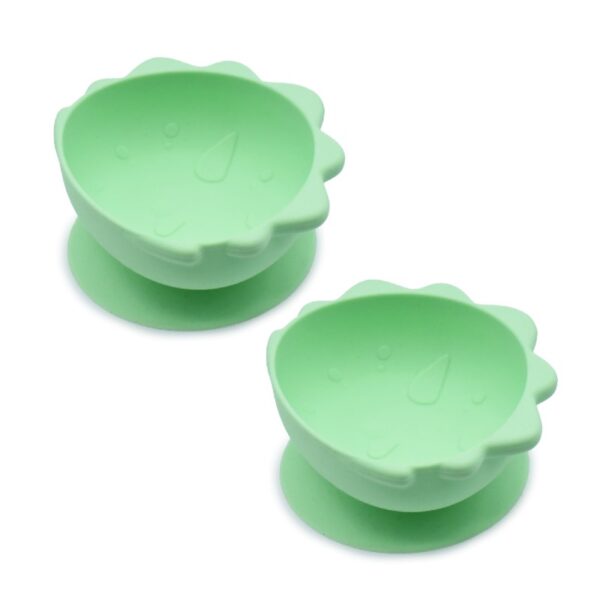 Melii - Μπολ Σιλικόνης με βεντούζα Dino 2 τεμ