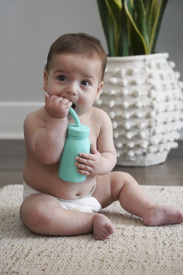 Melii - Μπουκάλι σιλικόνης με καλαμάκι