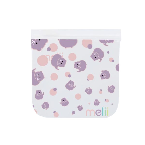 Melii - Επαναχρησιμοποιούμενα Τσαντάκια για σνακ 2 Cat + 2 Unicorn