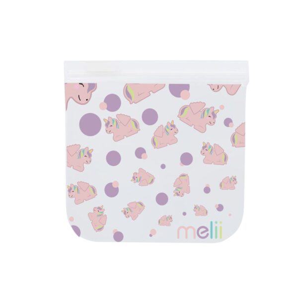 Melii - Επαναχρησιμοποιούμενα Τσαντάκια για σνακ 2 Cat + 2 Unicorn