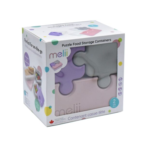 Puzzle bento double pink Melli - Φαγητοδοχείο Puzzle Bento 2 τεμάχια - Girl's