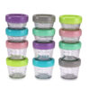 Melii - Glass Baby Food Containers (60 ml set of 6 + 120 ml set of 6)