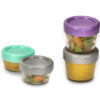 Melii - Glass Baby Food Containers (60 ml set of 6 + 120 ml set of 6)