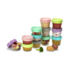 Melii - Glass Baby Food Containers (60 ml set of 6 + 120 ml set of 6)