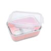 Melii - Glass Bento με θήκη σιλικόνης (740ml set of 1) - pink