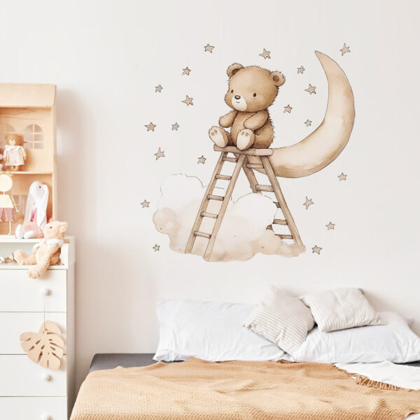 Sipo wall stickers Teddy bear on a ladder