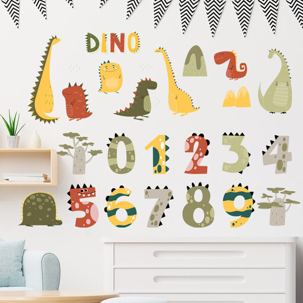 Sipo wall stickers Dino Numbers