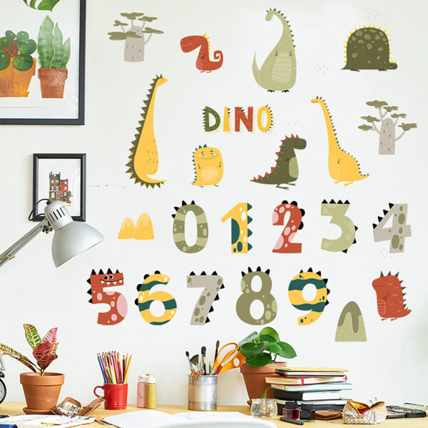 Sipo wall stickers Dino Numbers
