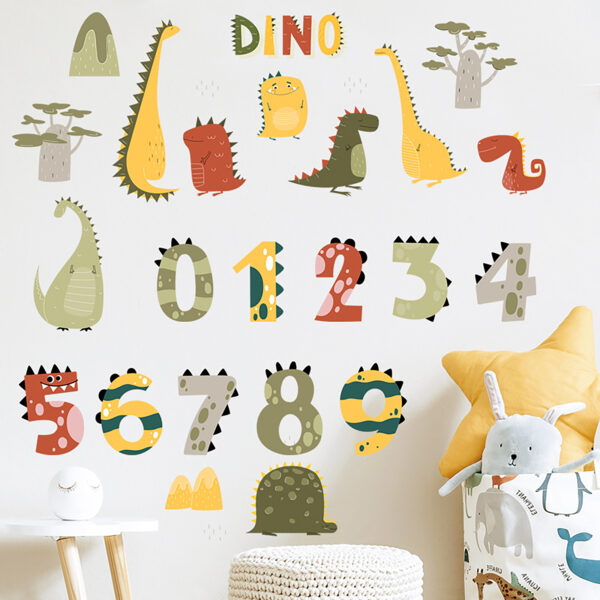 Sipo wall stickers Dino Numbers