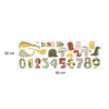 Sipo wall stickers Dino Numbers
