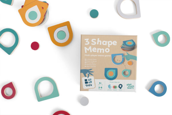 BS Toys - Παιχνίδι Μνήμης 3 Σχημάτων