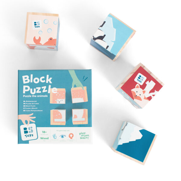 BS Toys - Παιχνίδι Puzzle Ξύλινων Κύβων