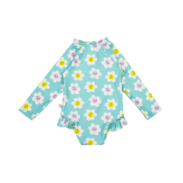 Zoocchini Ολόσωμο Μαγιώ με Μανίκια UV Daisy