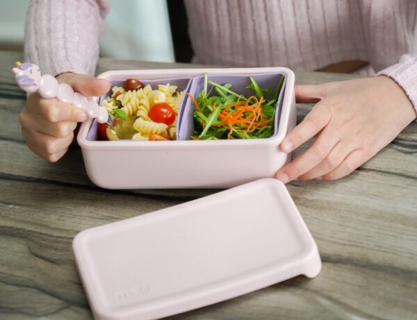 Melii – Bento Σιλικόνης 2 Θέσεων 700ml Pink/Purple