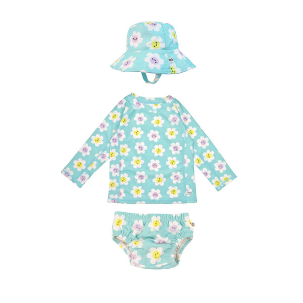 Σετ UV Μαγιώ Πάνα Bucket Καπέλο Μπλούζα Daisy