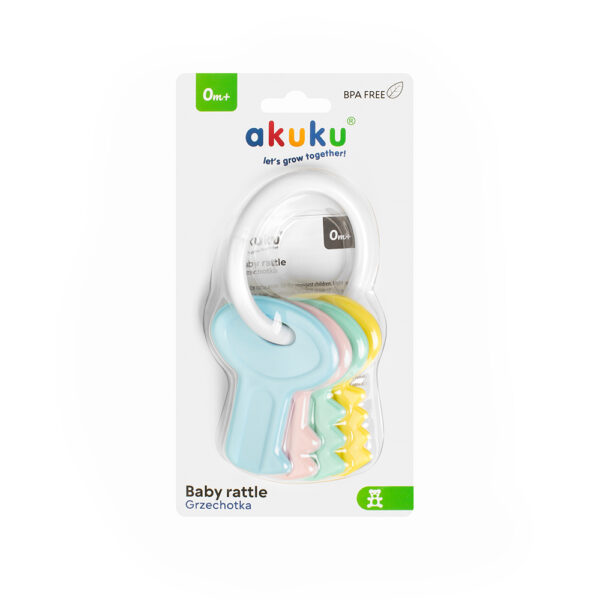 Κουδουνίστρα Πολύχρωμα Κλειδιά (Pastel)