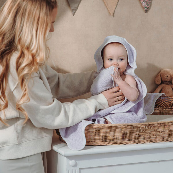 Meyco Βρεφική Πετσέτα Wavy - grey blue - 80x80cm