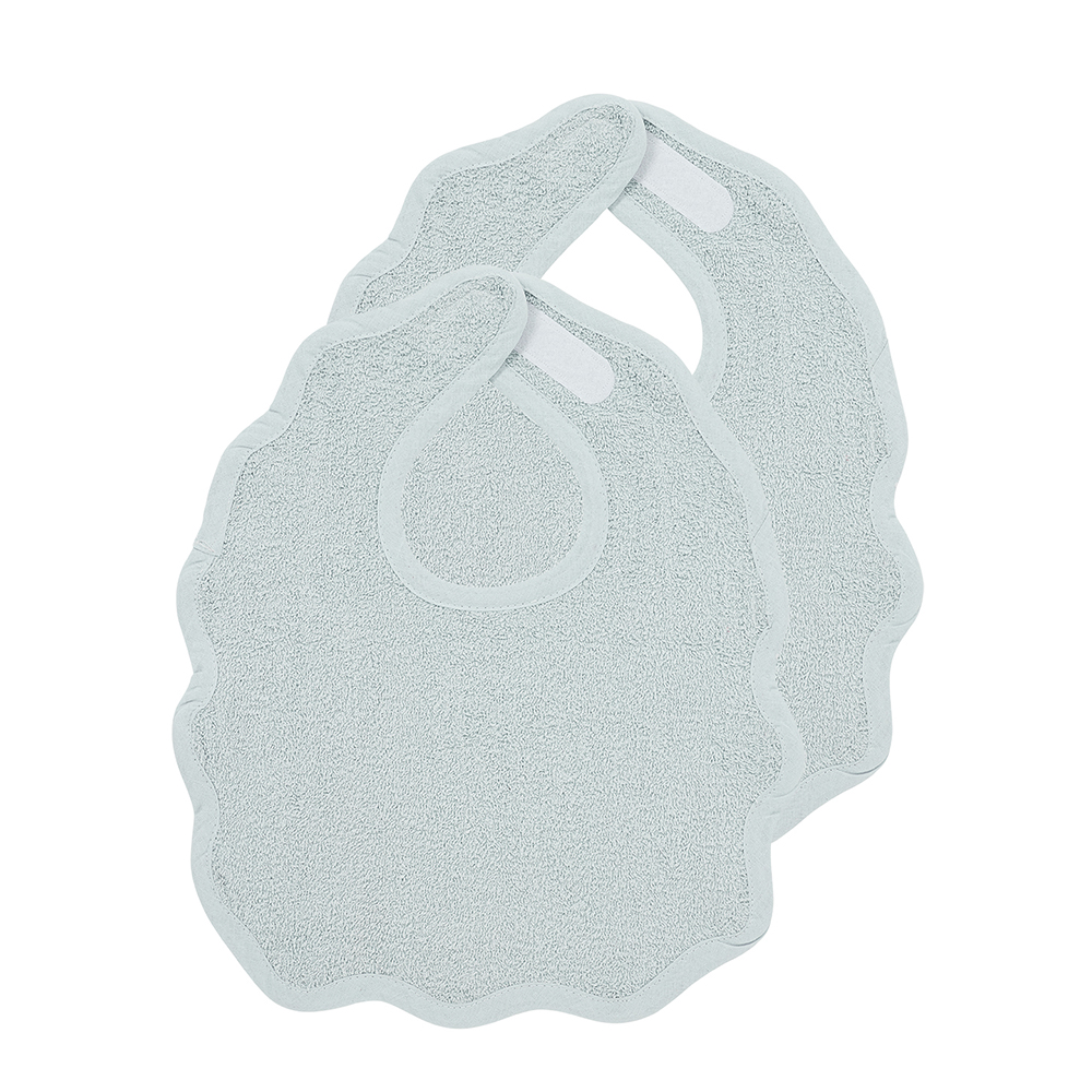 meyco_saliares_wavy_grey_blue Meyco Σετ 2 Σαλιάρες Wavy Blue Grey