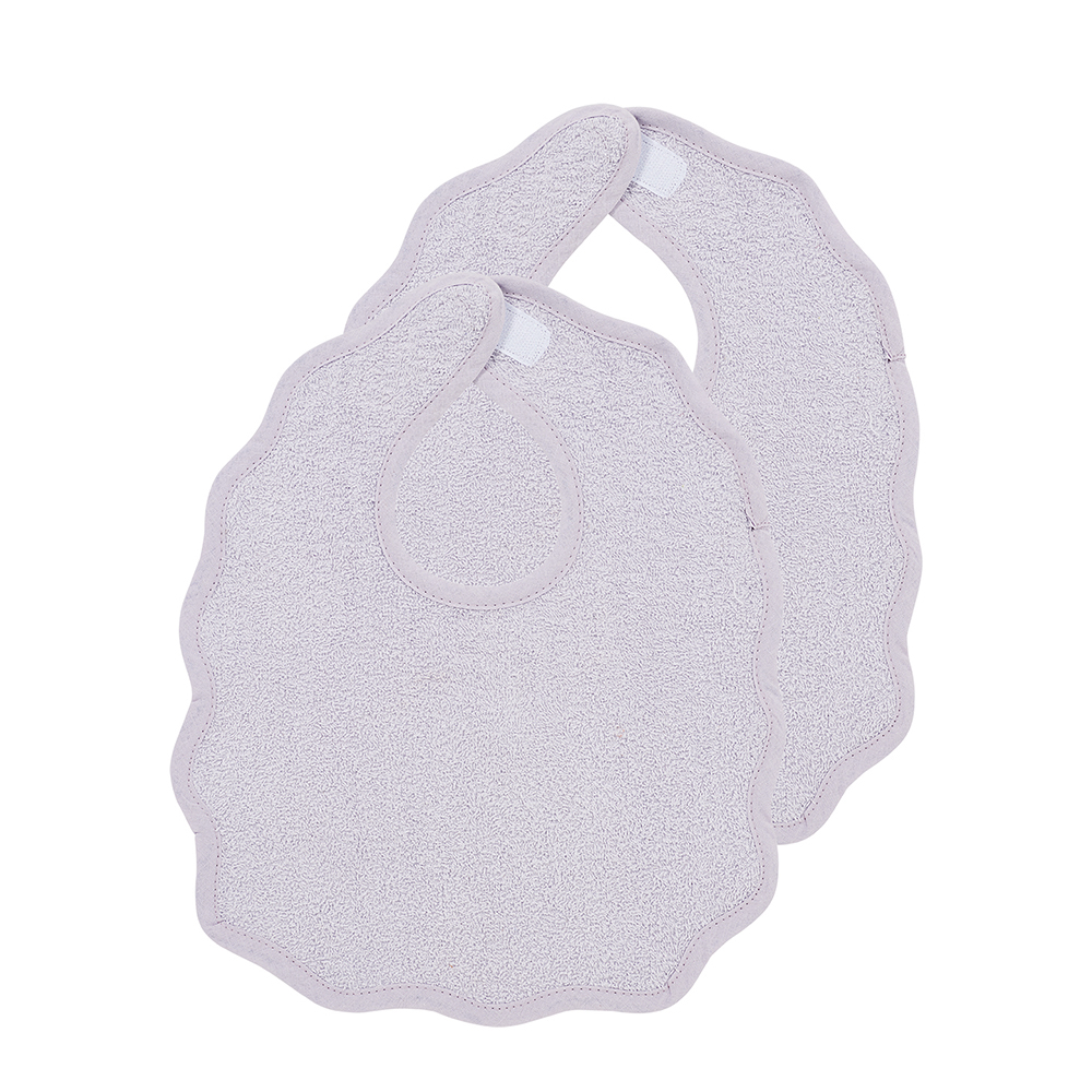 meyco_wavy_saliares_soft_lavender_2pack Meyco Σετ 2 Σαλιάρες Wavy Lavander